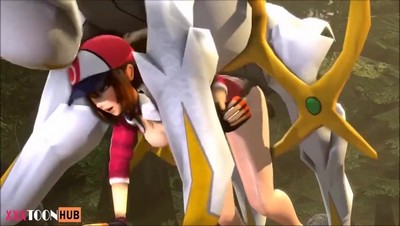 Анимированная нарезка с Покемонами и их тренерами, герои мультфильма Покемон занимаются развлекательной деятельностью.