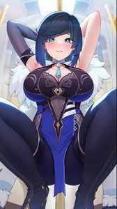 Познакомьтесь с нимфоманкой Елан, которая имеет синие волосы и обворожительные формы.