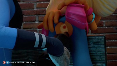 Разъяренная крольчиха Джуди Хопс использовала бутылку для наказания сексуального преступника.