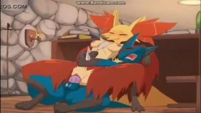 Покемон по имени Дельфокс был интимно связан с Лукарио, что привело к сексуальной стимуляции.