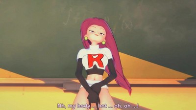 Джесси, сексуальная девушка, проводит интимную активность.