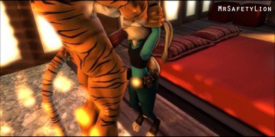 Тигры с большими размерами участвовали в двойном проникновении с Джуди Хопс.