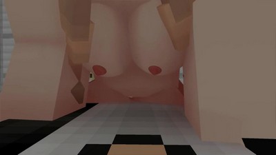 Медсестра из популярной игры Майнкрафт оказывает заботу своими губами от первого лица.