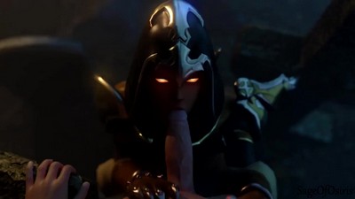 Демонах из игры World of Warcraft сочетается с Сомброй из Overwatch.