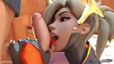 Mercy, один из персонажей игры Overwatch, участвует в эротических сценах.