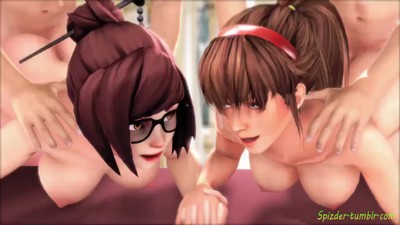 Аннотация: Hitomi (Dead or Alive) и Mei (Overwatch) организовали совместное мероприятие.