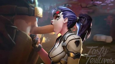Widowmaker, персонаж игры Овервотч, стремится преуспеть в оральном сексе.