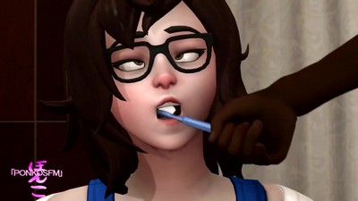 Mei моет зубы перед тем, как иметь секс.