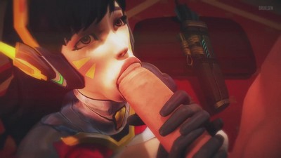 Hanzo has a large penis, but D.