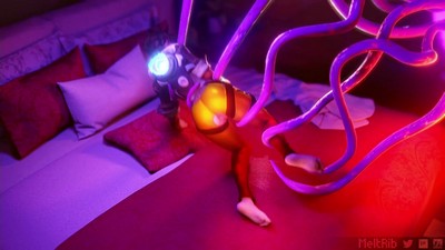 Tracer entangled in tentacles - Meltrib.