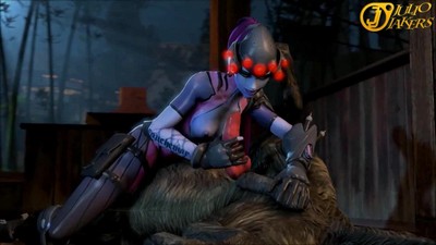 На веб-сайте ежедневно появляются анимационные видеоролики, на которых персонажи из игры "Овервотч" участвуют в интимных сценах.