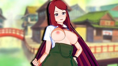 Рыжеволосая героиня Кушина Узумаки использует свою обширную физическую привлекательность, чтобы доставить наслаждение своему партнеру в анимированной секс-сцене с персонажами из хентая Наруто.