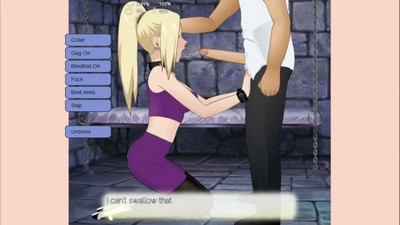 Ino из Наруто глубоко заглатывает, трахается и подчиняется в супер-глубоком горловом сексе.