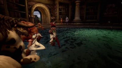 Игровое видео с героями MMORPG World of Warcraft во время Рождества.