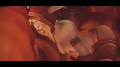 Анимационное 3D видео с персонажами из фэнтезийной игры Warcraft.