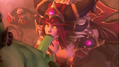 Видео "Warcraft Futa Gaming Elves на пляже" представляет собой анимированное 3D порно с персонажами из ММОРПГ Warcraft.