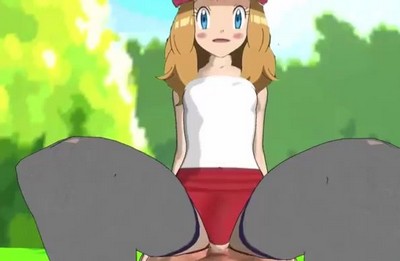 Горячий тренер покемонов Серена приглашает всех на 3D порно с героями мультсериала Покемон.