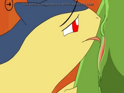 Два диких покемона занимаются активностью в пещере.