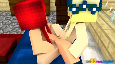 Лесбиянки из Майнкрафта наслаждаются 3D-опытом.